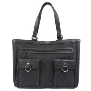 Gucci GG Outlet Tote Bag Canvas Black